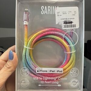 Sarina Multicolor USB to Lightning Cable - 10ft